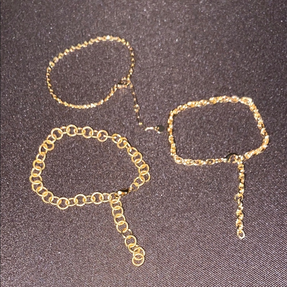 Elegant Gold Chain Bracelet Set